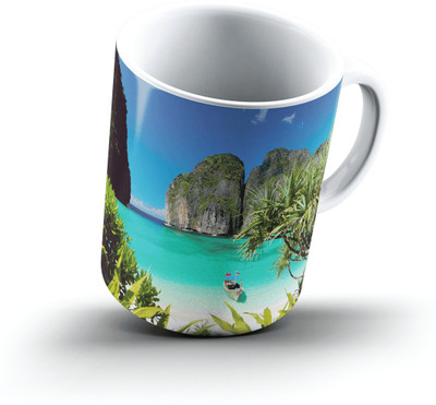 

Ucard Quiet Paradise Thailand2627 Bone China, Ceramic, Porcelain Mug(325 ml), Multicolor