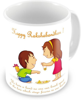 

Home India Happy Rakshabandhan Printed Design Delightful 521 Ceramic Mug(300 ml), White