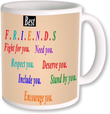 

PhotogiftsIndia Best Friends Coffee Ceramic Mug(325 ml), Multicolor