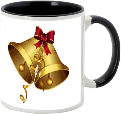 

AllUPrints The Holy Bells Of Christmas Ceramic Mug(325 ml), Black