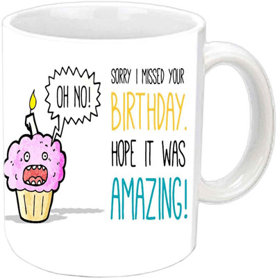 Raj Laxmi blasting pie white Ceramic Mug(350 ml)