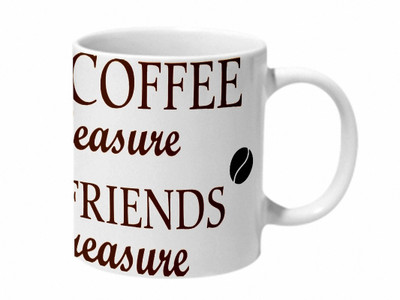 

Mooch Wale Good Coffee Is A Pleasure Good Friends Are Treasure Ceramic Mug(325 ml), Multicolor
