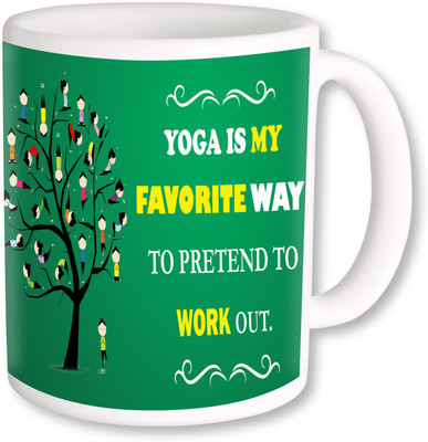 

PhotogiftsIndia Yoga Coffee 013 Ceramic Mug(325 ml), Multicolor