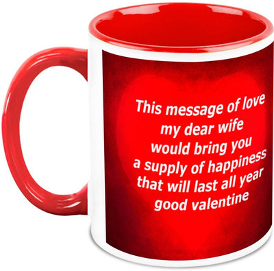

Homesogood Stay Cheerful On Valentine'S Day Ceramic Mug(325 ml)