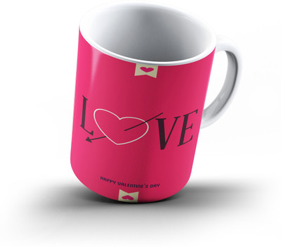 

Ucard Valentines Day Love696 Bone China, Ceramic, Porcelain Mug(325 ml), Multicolor
