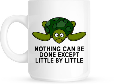HuppmeGift Turtle White Ceramic Mug(350 ml)