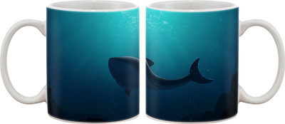 

Artifa Shark In Water Art Porcelain, Ceramic Mug(350 ml), Multicolor