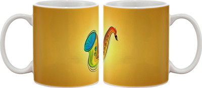 

Artifa Saxophone Porcelain, Ceramic Mug(350 ml), Multicolor