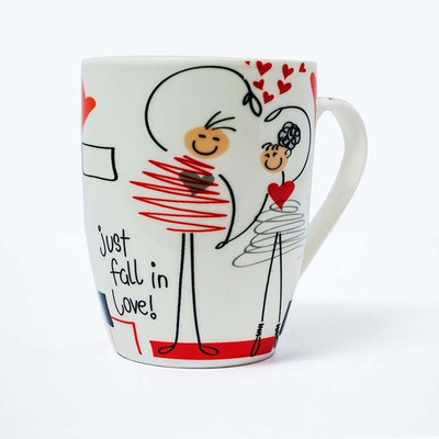 

Painting Mantra In Love Ceremic Coffee Ceramic Mug, Red