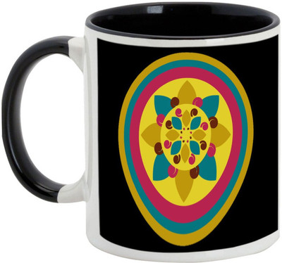 

AllUPrints Gifts For Deepawali - Happy Diwali Lights Design 14 Ceramic Mug(325 ml), Black