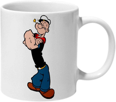 

Mooch Wale Popeyes Style Ceramic Mug(325 ml), Multicolor