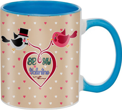

SKY TRENDS Beautiful Special and Best Happy Valentine Gifts for Boyfriend Girlfriend Fiance Wife Husband Friends Birthday Anniversary030 Ceramic Mug(325 ml), Blue