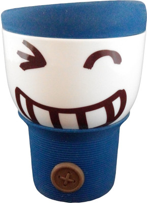 

GeekGoodies Button Ceramic Blue Ceramic Mug(260 ml)