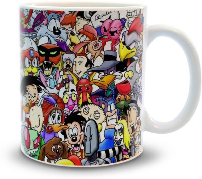 Shoppers Bucket Super Cartoon Coffee Ceramic Coffee Mug(300 ml)