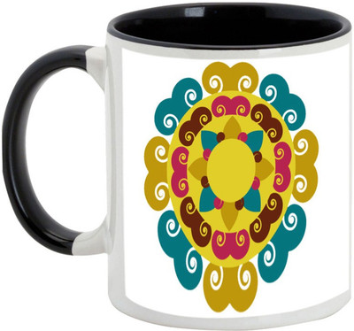 

AllUPrints Gifts For Deepawali - Happy Diwali Lights Design 16 Ceramic Mug(325 ml), Black