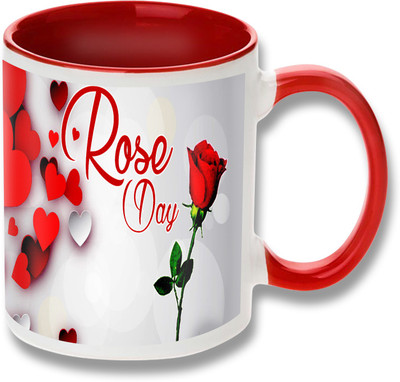 

Heyworlds happy rose day gifts 0001 Ceramic Mug(325 ml), Multicolor