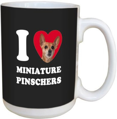 

Tree Free Free Greetings LM45086 I Heart Miniature Pinschers Ceramic with Full-Sized Handle, 15-Ounce, Tan Ceramic Mug(60 ml), Multicolor