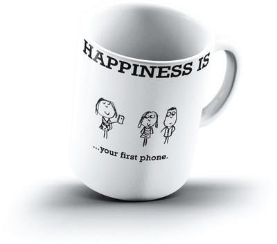 

Ucard Happiness Is2349 Bone China, Ceramic, Porcelain Mug(325 ml)