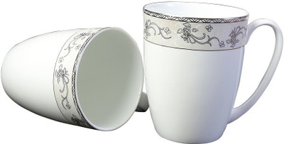 

Aspirationz Az-Ds180-2 Pcs Bone China Mug(360 ml, Pack of 2)