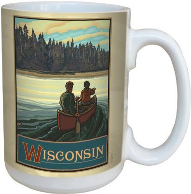 

Tree-Free Greetings Greetings lm43295 Scenic Wisconsin Canoeing by Paul A. Lanquist Ceramic with Full-Sized Handle, 15-Ounce, Multicolored Ceramic Mug(60 ml), Multicolor