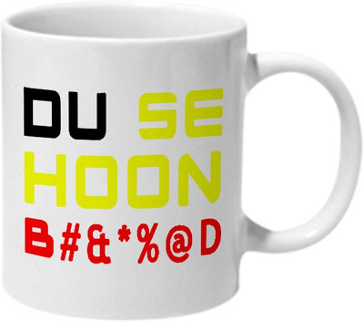 

Mooch Wale Du Se Hoon Bc Ceramic Mug(325 ml), Multicolor