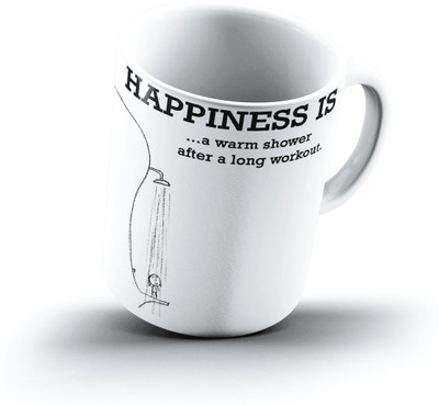 

Ucard Happiness Is2133 Bone China, Ceramic, Porcelain Mug(325 ml)