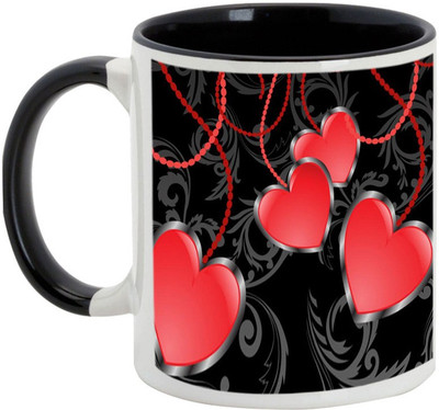 

AllUPrints Boyfriend/Girlfriend Gifts - Threads Of Love Ceramic Mug(325 ml), Black