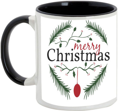 

AllUPrints Have A Decorated Christmas Ceramic Mug(325 ml), Black