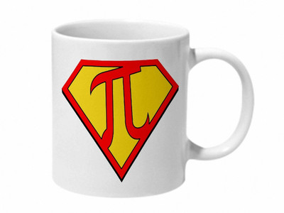 

Mooch Wale Super Pi White Baground Ceramic Mug(325 ml), Multicolor