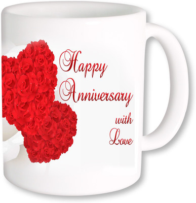 

PhotogiftsIndia Happy Anniversary With Love Ceramic Mug(325 ml), Multicolor