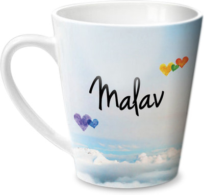 

Hot Muggs Simply Love You Malav Conical Ceramic Mug(350 ml)