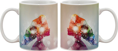 

Artifa Woman In Colors Porcelain, Ceramic Mug(350 ml), Multicolor