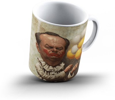 

Ucard Jack Nicholson Caricature833 Bone China, Ceramic, Porcelain Mug(325 ml), Multicolor