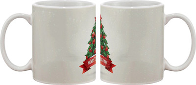 

Artifa Merry Christmas Porcelain, Ceramic Mug(350 ml), Multicolor