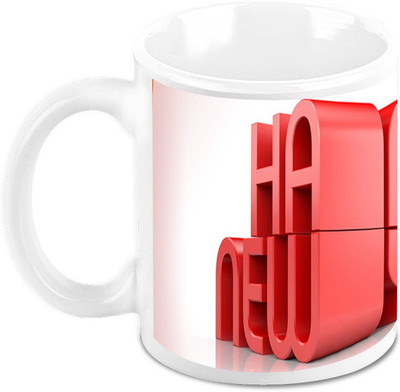 

Homesogood Lets Make New Year Memorable Ceramic Mug(325 ml)