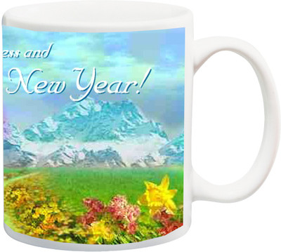 

ME&YOU Gift for New Year And birthday;Mother/Father/Brother/Sister/Wife/Husband/Girlfriend/Boyfriend/ Friend;Wishing you happiness and prosperity in the printed Ceramic Mug(325 ml), Multicolor