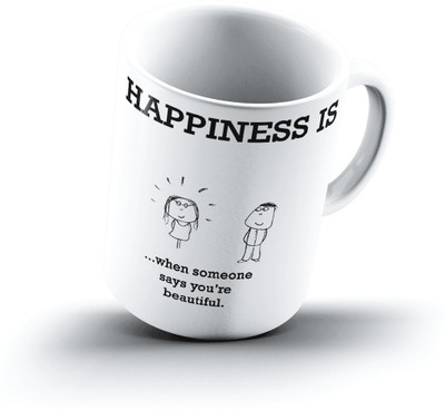 

Ucard Happiness Is1536 Bone China, Ceramic, Porcelain Mug(325 ml)