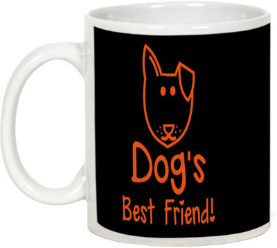 

AllUPrints Friendship Day Gifts - Dog's Best Friend Ceramic Mug(325 ml), White
