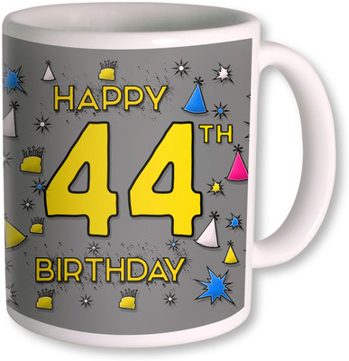 

PhotogiftsIndia 44th Happy Birthday Coffee Ceramic Mug(350 ml), White