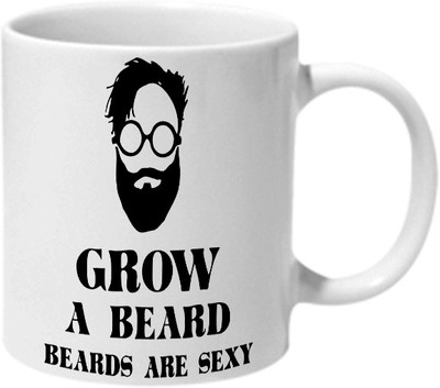 Mooch Wale Beards Are Sexy Ceramic Coffee Mug(325 ml)