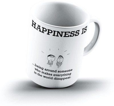 

Ucard Happiness Is1535 Bone China, Ceramic, Porcelain Mug(325 ml)