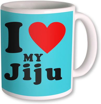 

PhotogiftsIndia I Love Jiju Colorfull Ceramic Mug(350 ml), White