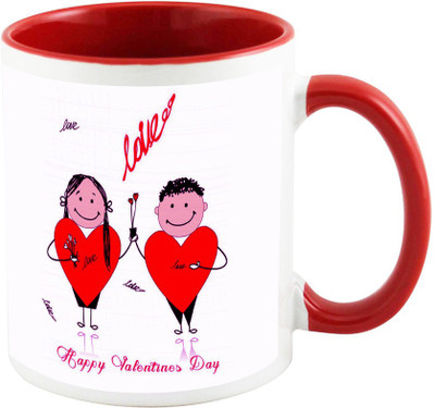 

AllUPrints I Love Valentines Day Just For You Red Ceramic Mug(325 ml)