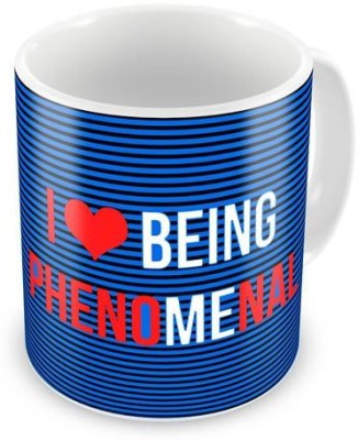 ME&YOU Motivational Inspirational Morning Business Life Quote - I Love Being Phenomenal Coffee, 12 Oz, Perfect for Coffee and Tea Lovers - Great Cup for Him or Her At Home or Office Ceramic Coffee Mug(0.35 ml)