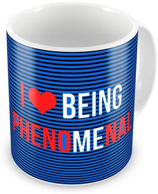 

ME&YOU Motivational Inspirational Morning Business Life Quote - I Love Being Phenomenal Coffee, 12 Oz, Perfect for Coffee and Tea Lovers - Great Cup for Him or Her At Home or Office Ceramic Mug(0.35 ml), White