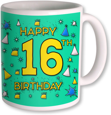 

PhotogiftsIndia 16th Happy Birthday Coffee Ceramic Mug(350 ml), White