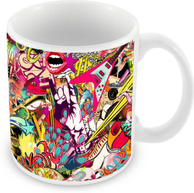 Sleep Nature's SN-MG-872 Ceramic Mug(350 ml), Multicolor