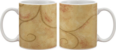 

Artifa Brown Pattern Porcelain, Ceramic Mug(350 ml), Multicolor