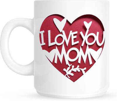 

HuppmeGift Love You Mom 2 White Ceramic Mug(350 ml)