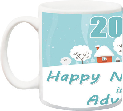 

ME&YOU Gift for 2017 Happy New Year in Advance printed Ceramic Mug(325 ml), Multicolor